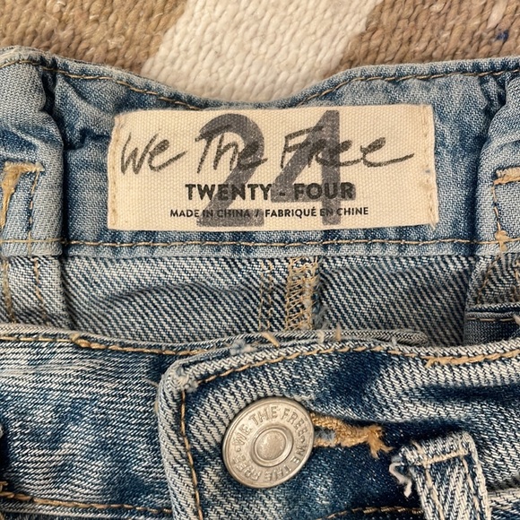 Free People jean skirt size 24 - Picture 3 of 6